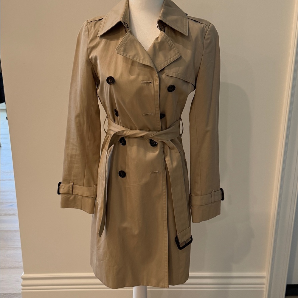 Banana Republic Beige Double-Breasted Trench Coat